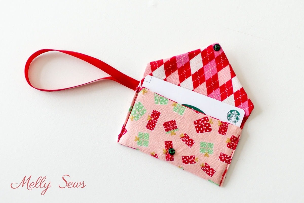 Reusable fabric envelopes for gift cards and cash gifts