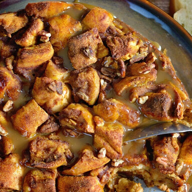 Pumpkin bread pudding