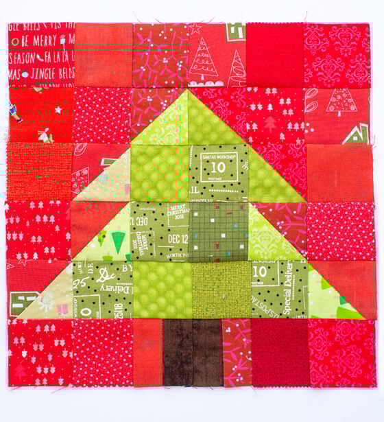 Christmas Tree Quilt Block Tutorial Scattered Thoughts of a Crafty
