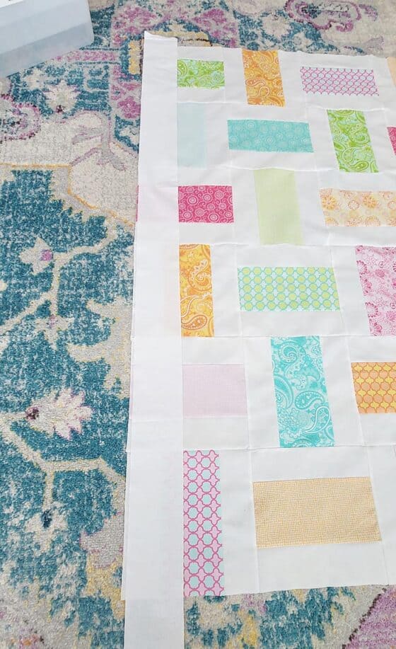 Simple Basket Weave Quilt Pattern (w/ a layer cake) Scattered