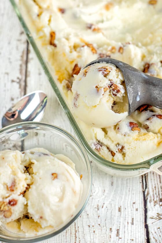 Homemade Buttered Pecan Ice Cream Recipe Scattered Thoughts of a