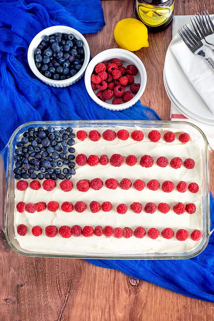 patriotic no bake cheesecake
