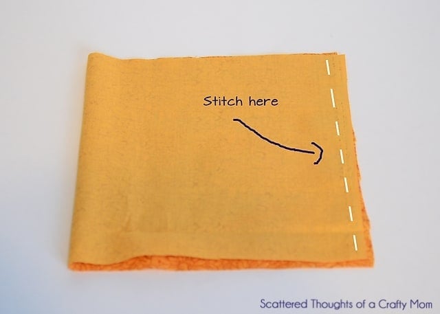 How to make fabric pumpkins, sewing the side seam