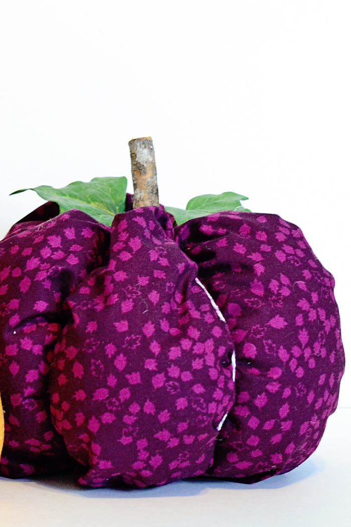 Purple fabric pumpkin