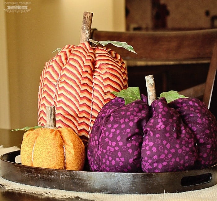DIY fabric pumpkins for fall decor