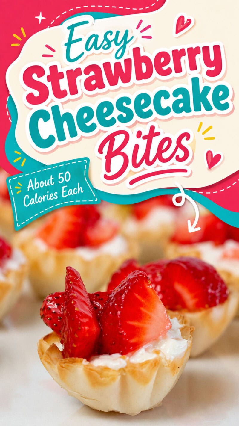Strawberry cheesecake bites