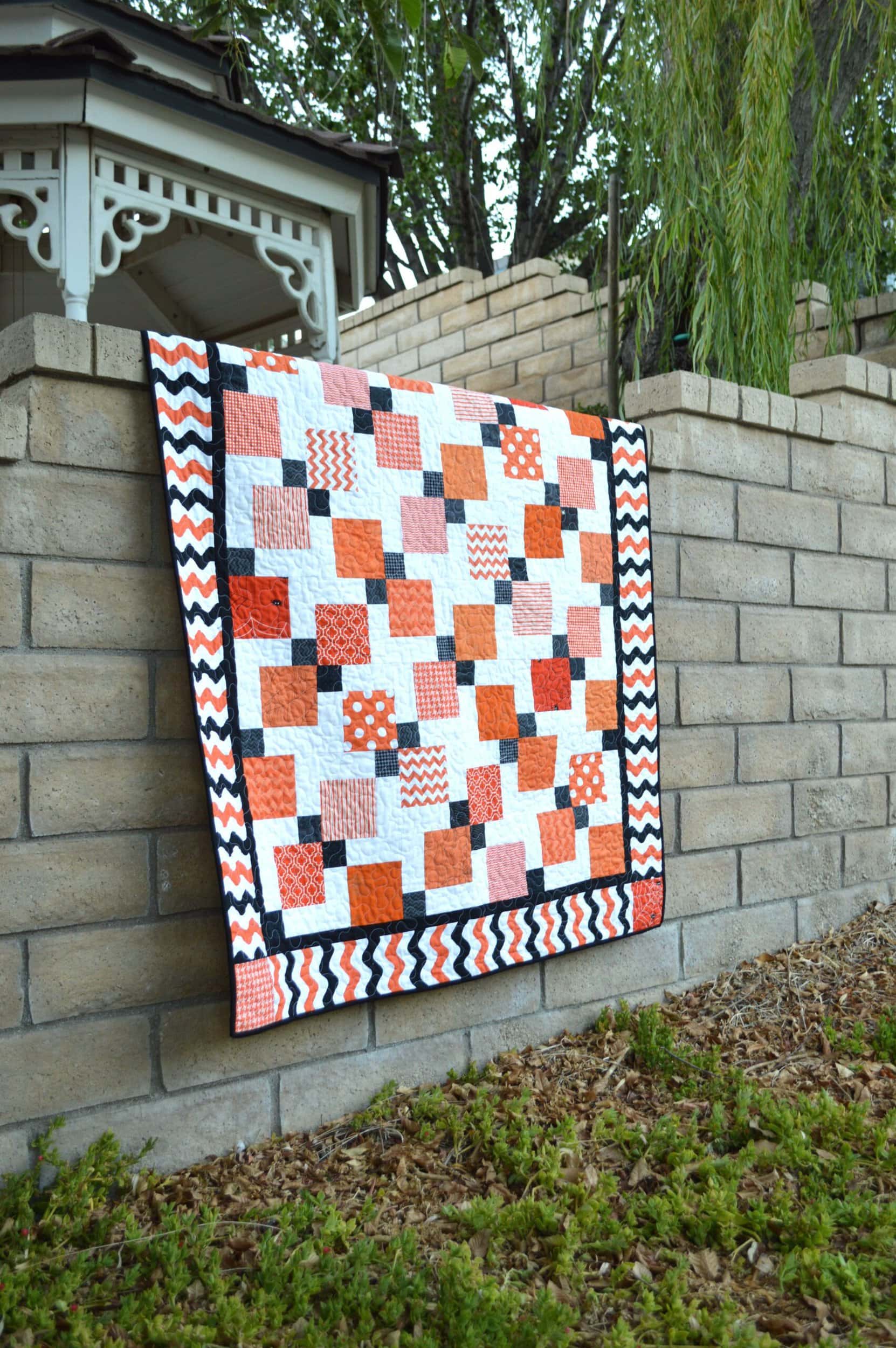 Image for Halloween Quilt Pattern: Disappearing 9-Patch Quilt