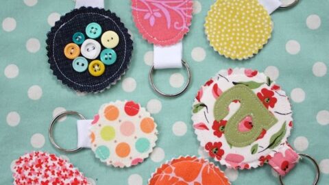 Image for Fabric scrap key chain tutorial