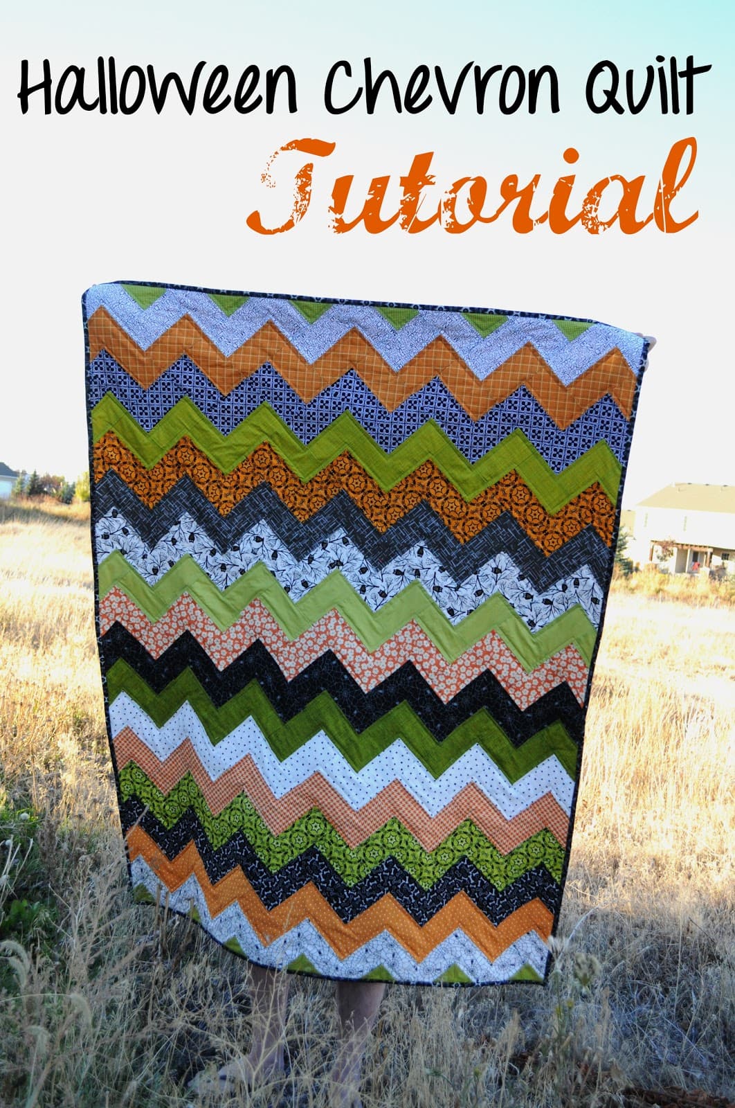 Halloween Chevron quilt