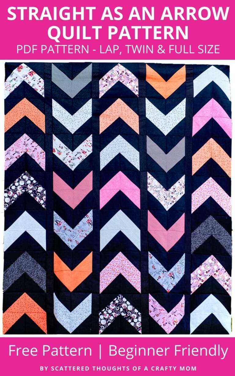 Straight as an Arrow Quilt Pattern (free pdf pattern)