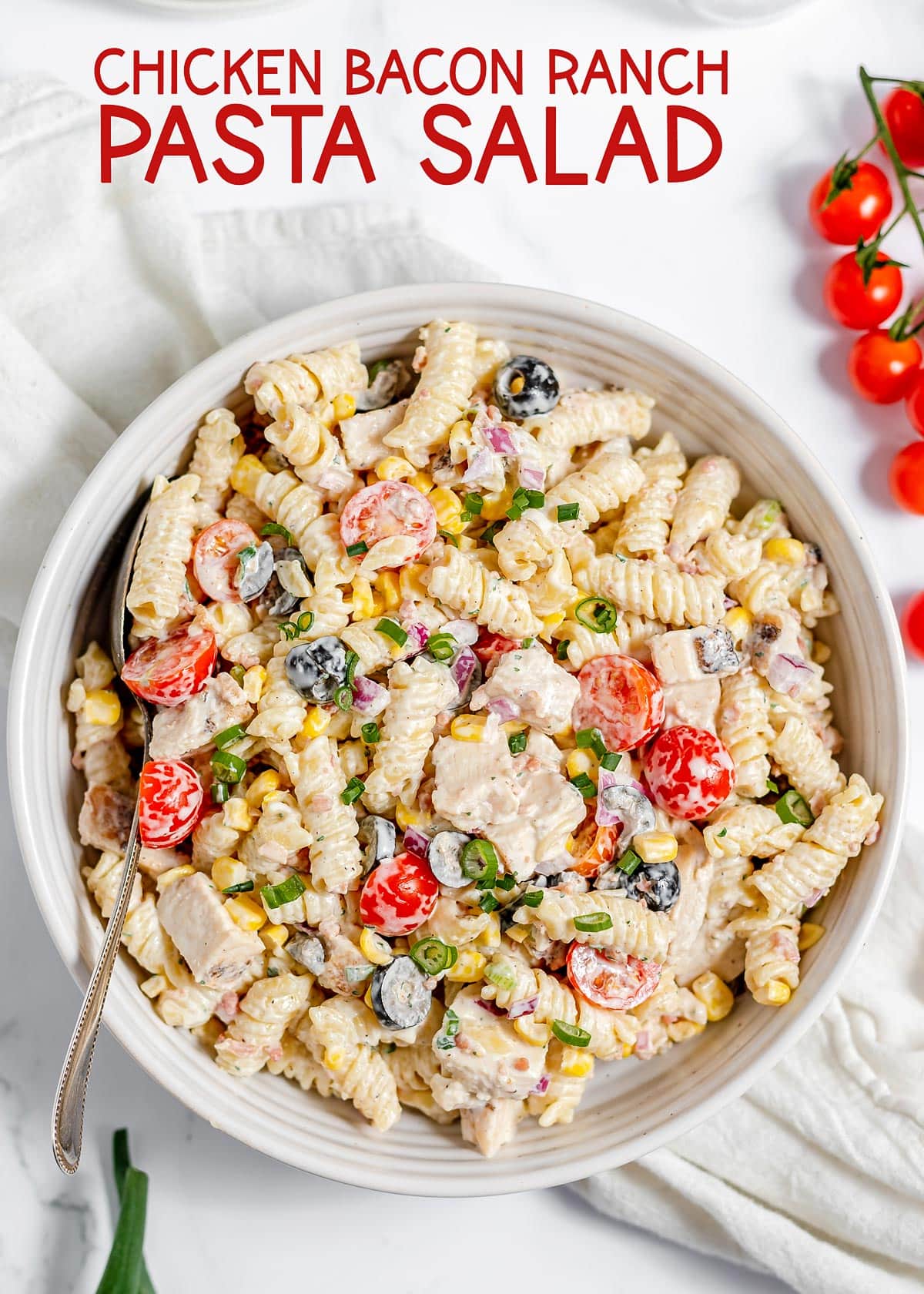 chicken bacon ranch pasta salad
