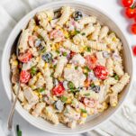 chicken bacon ranch pasta salad