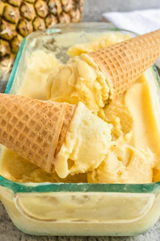 Pineapple Coconut Ice Cream Scattered Thoughts of a Crafty Mom by