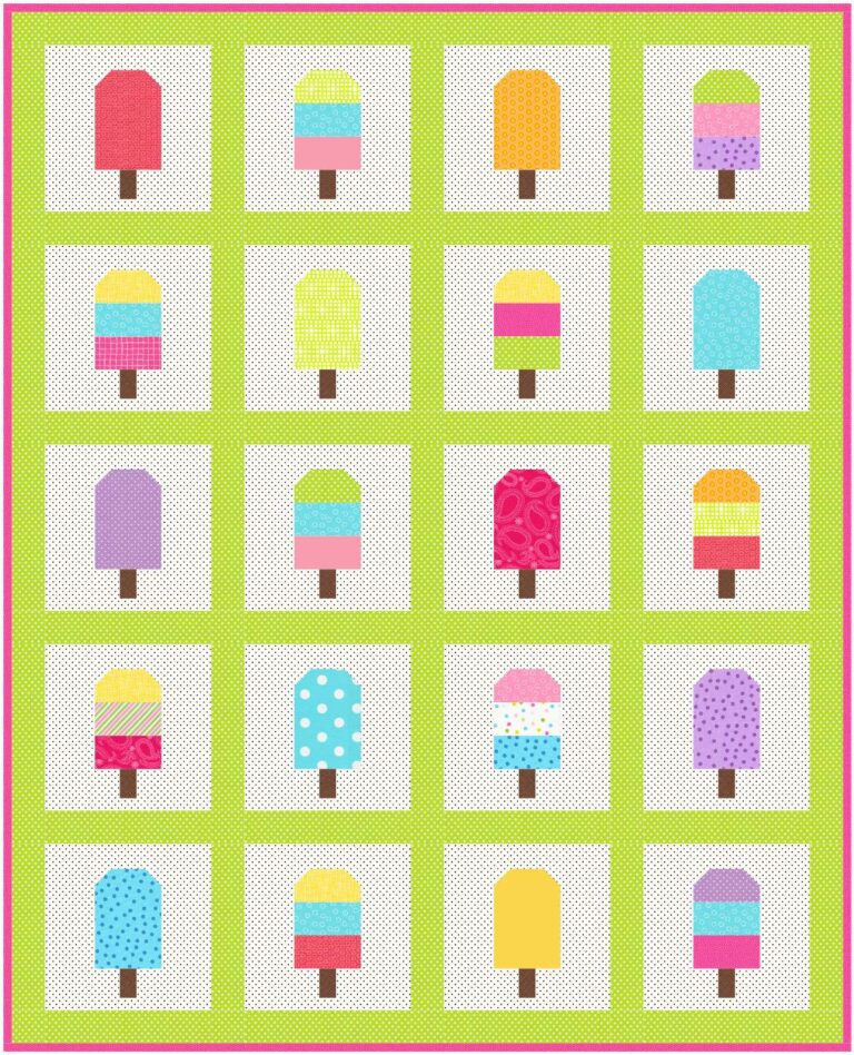 Free Popsicle Quilt Block Pattern Scattered Thoughts of a Crafty Mom
