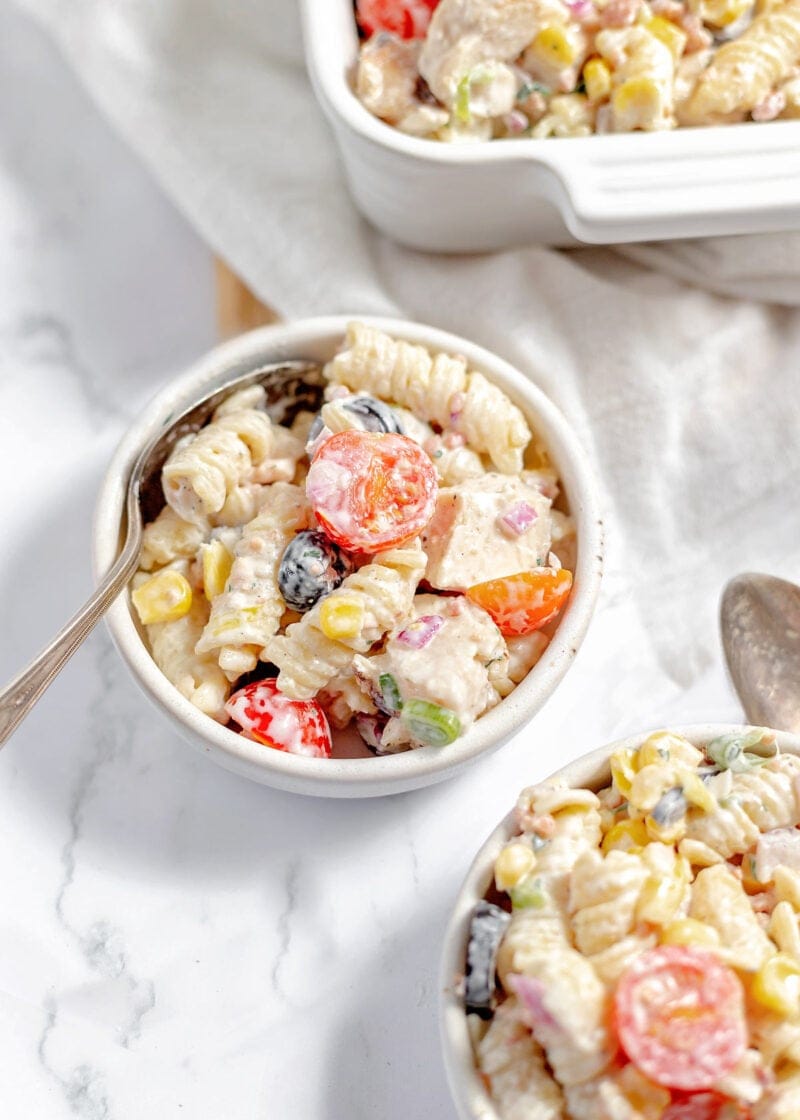 chicken bacon ranch pasta salad