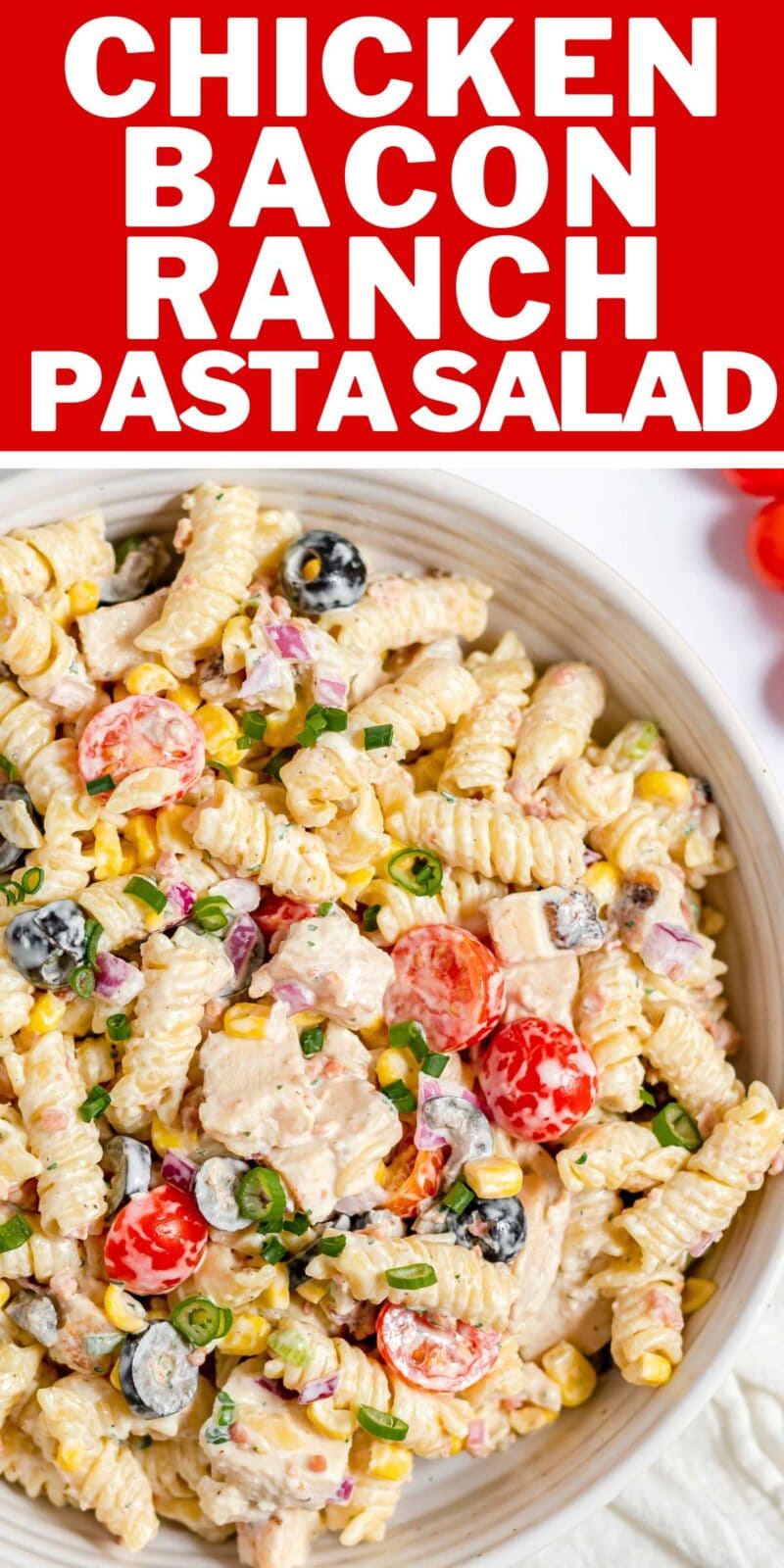chicken bacon ranch pasta salad
