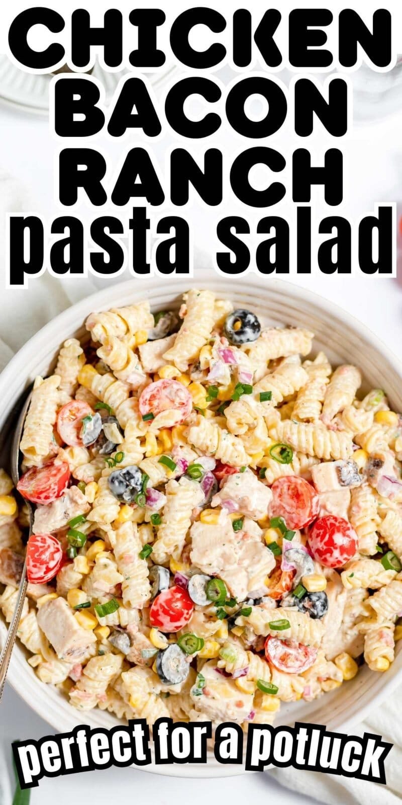 chicken bacon ranch pasta salad