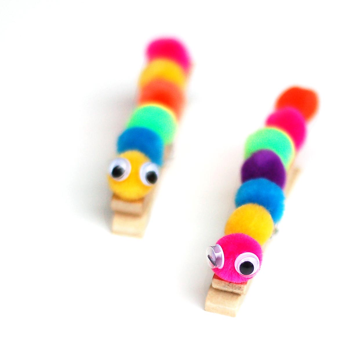 how to make clothespin caterpillars