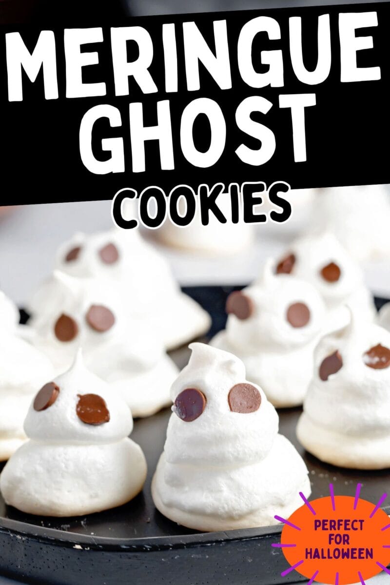 meringue ghost cookies for Halloween