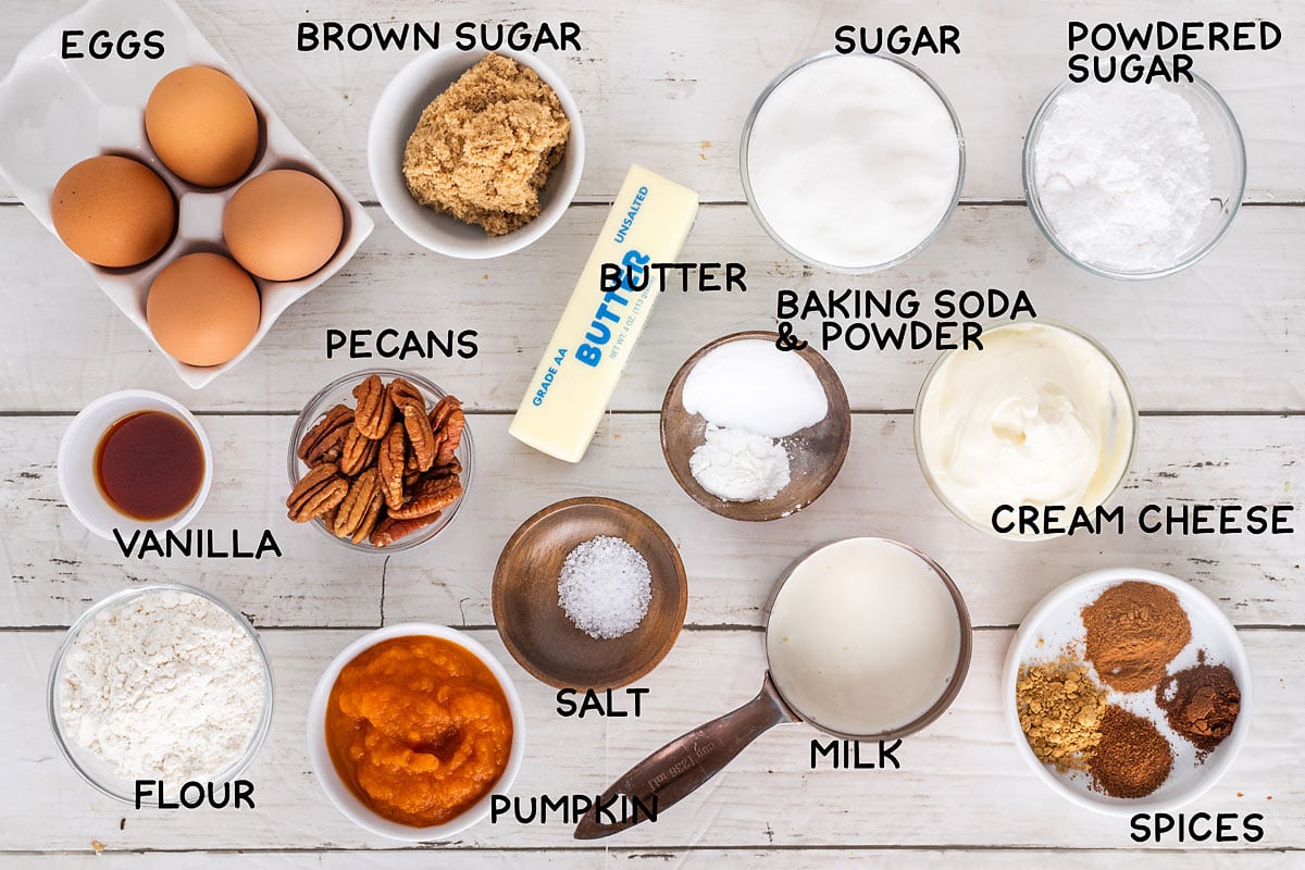 ingredients a pumpkin bundt cake