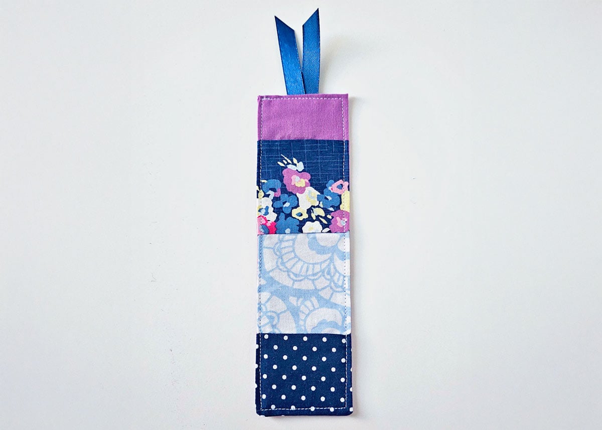 scrappy fabric bookmark