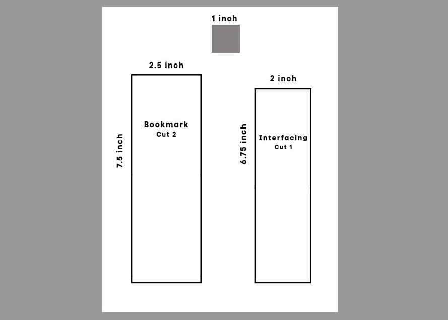 fabric bookmark template