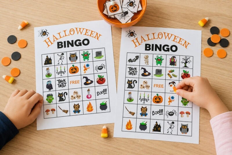 free printable Halloween bingo cards