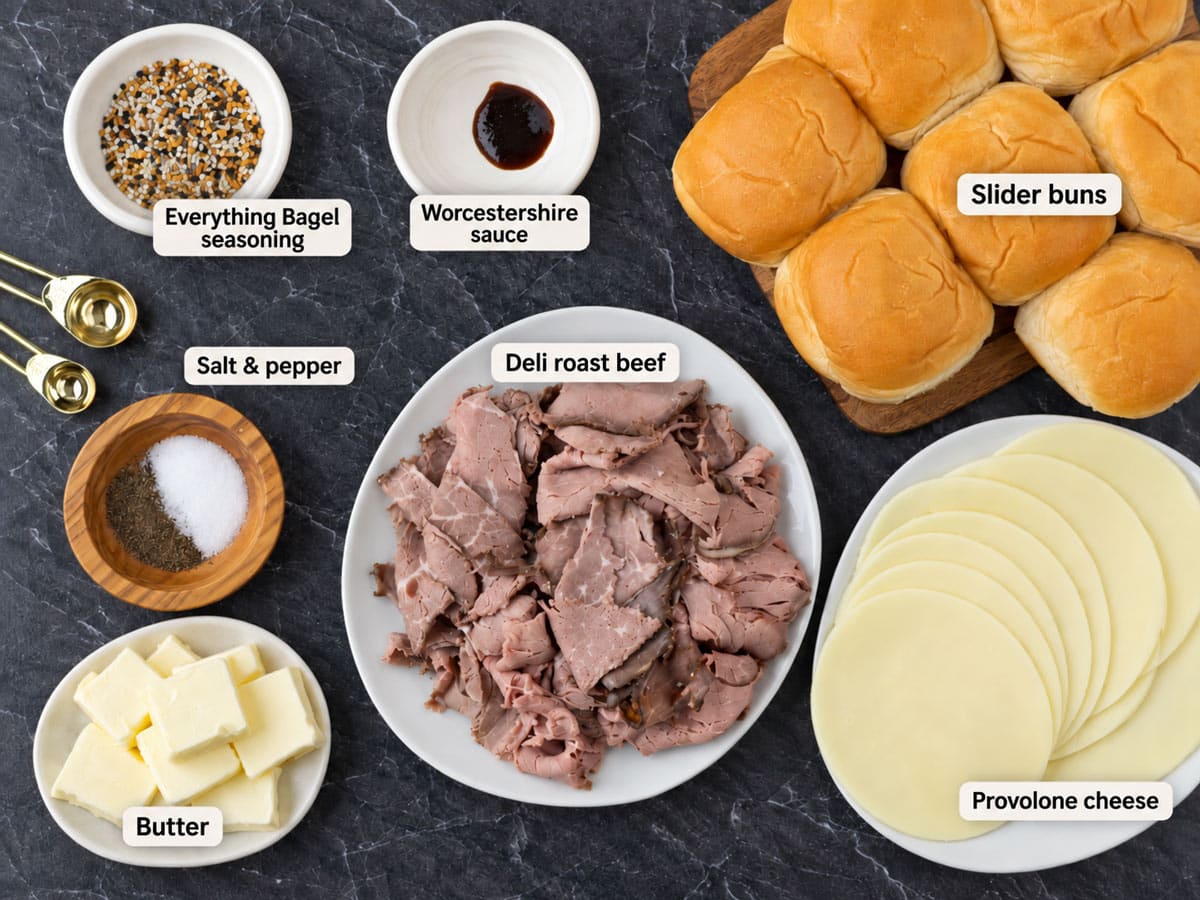 Roast beef slider ingredients